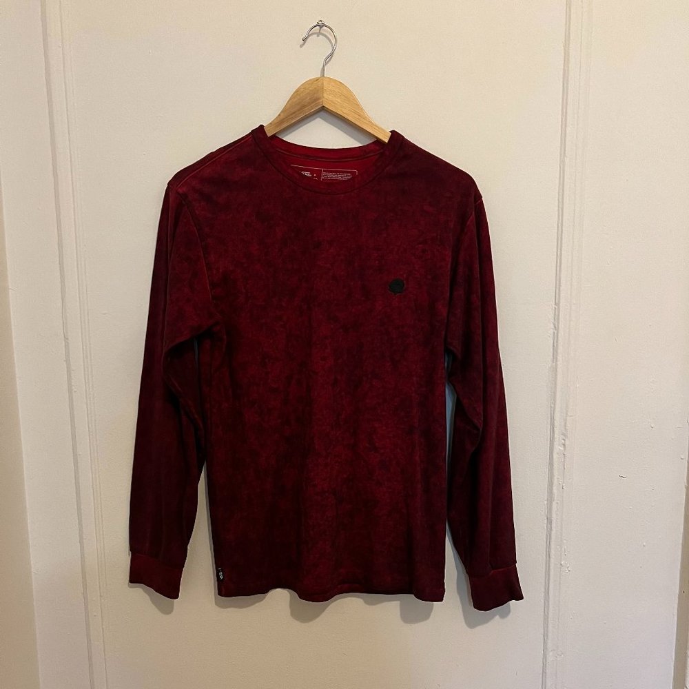 Vans X Kyle Walker Men's Long Sleeve Acid Wash Red T-shirt